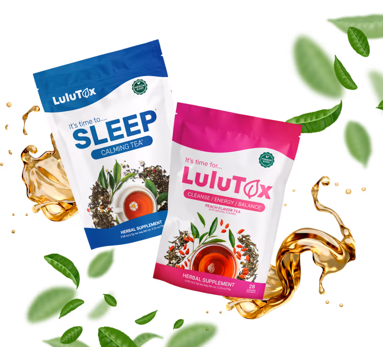 Lulutox Sleep Tea and Lulutox Tea pouches